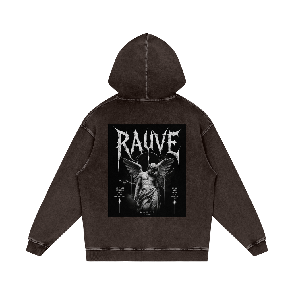 Snow Washed Loose Cotton Hoodie