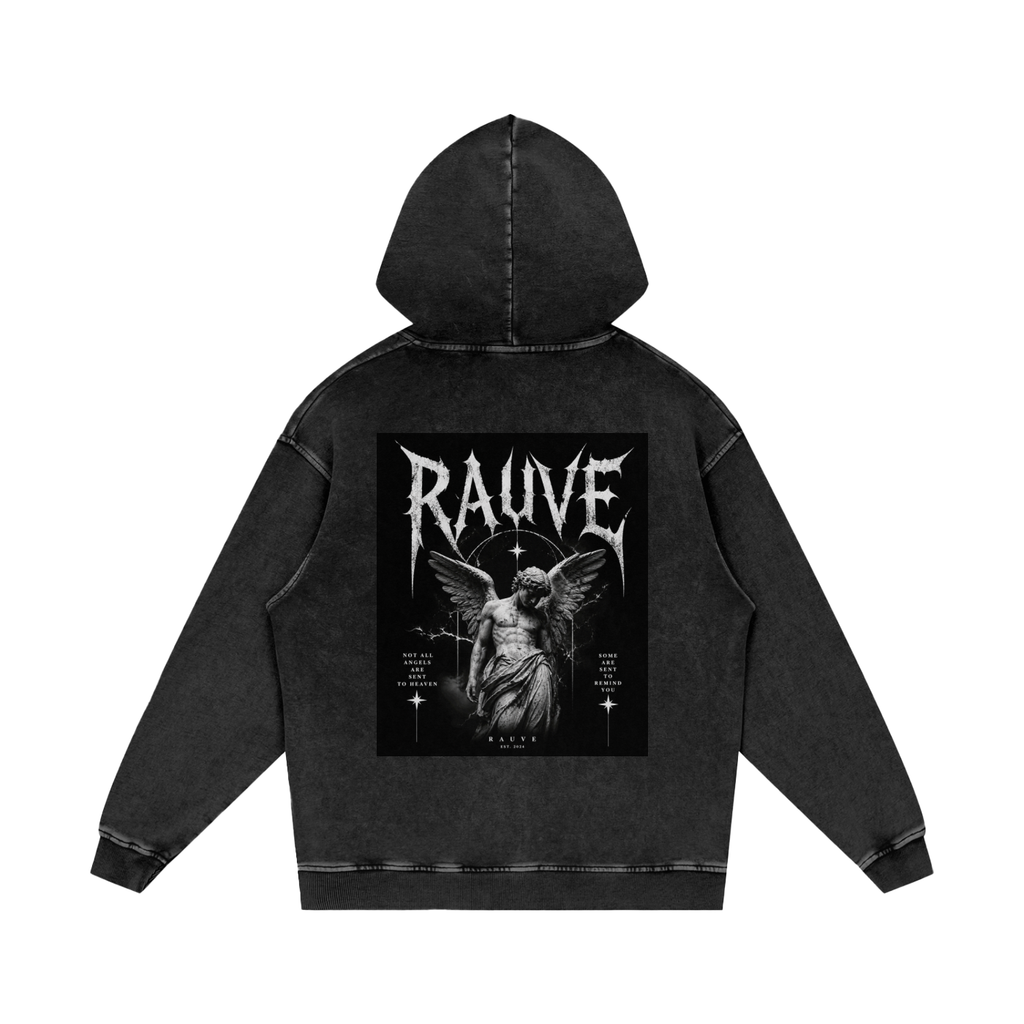 Snow Washed Loose Cotton Hoodie