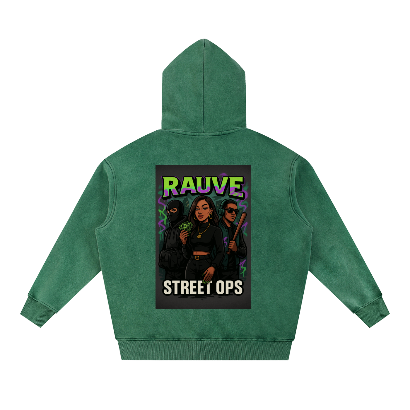 Snow Wash Fleece Oversize Hoodie