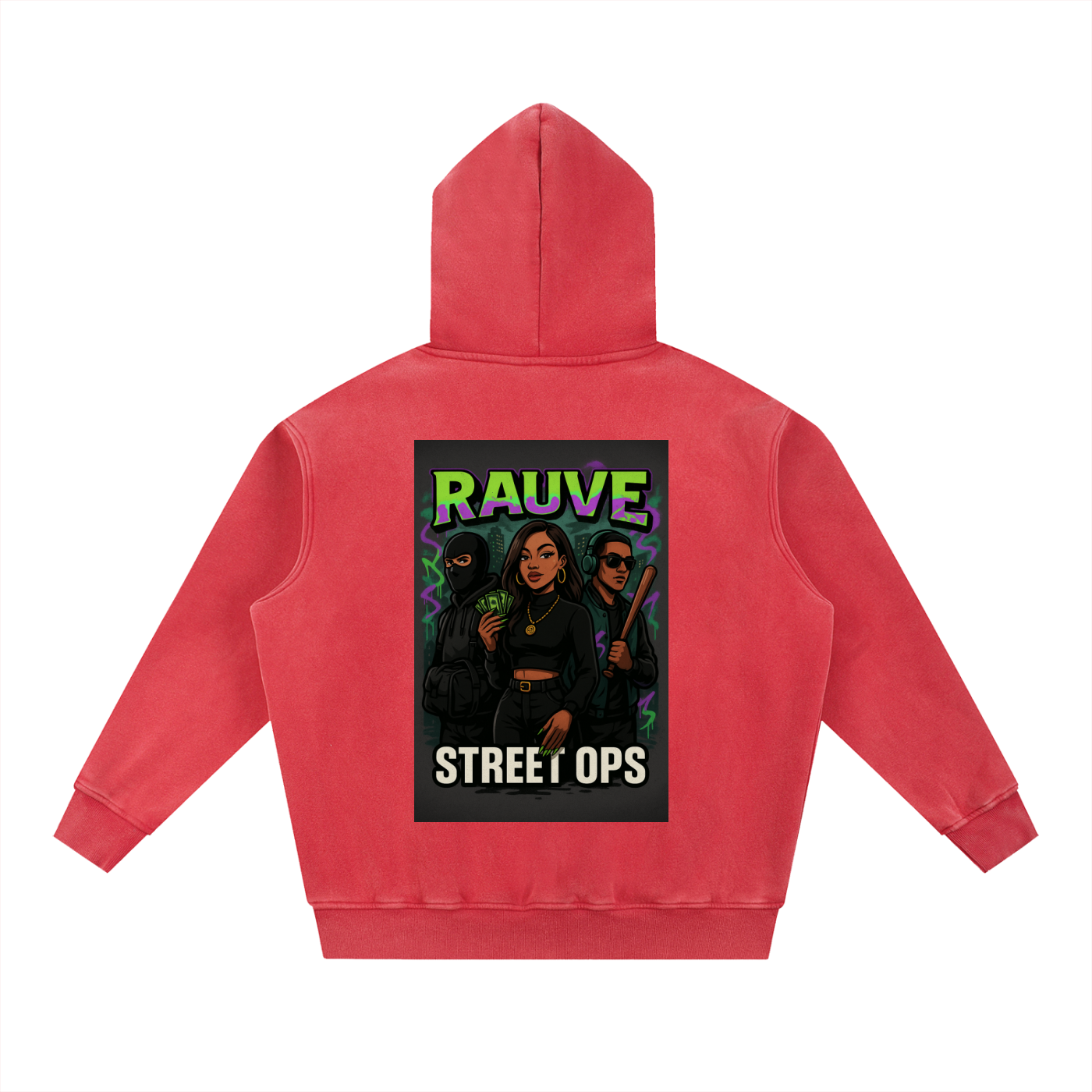 Snow Wash Fleece Oversize Hoodie