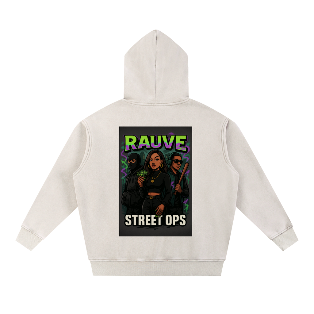 Snow Wash Fleece Oversize Hoodie