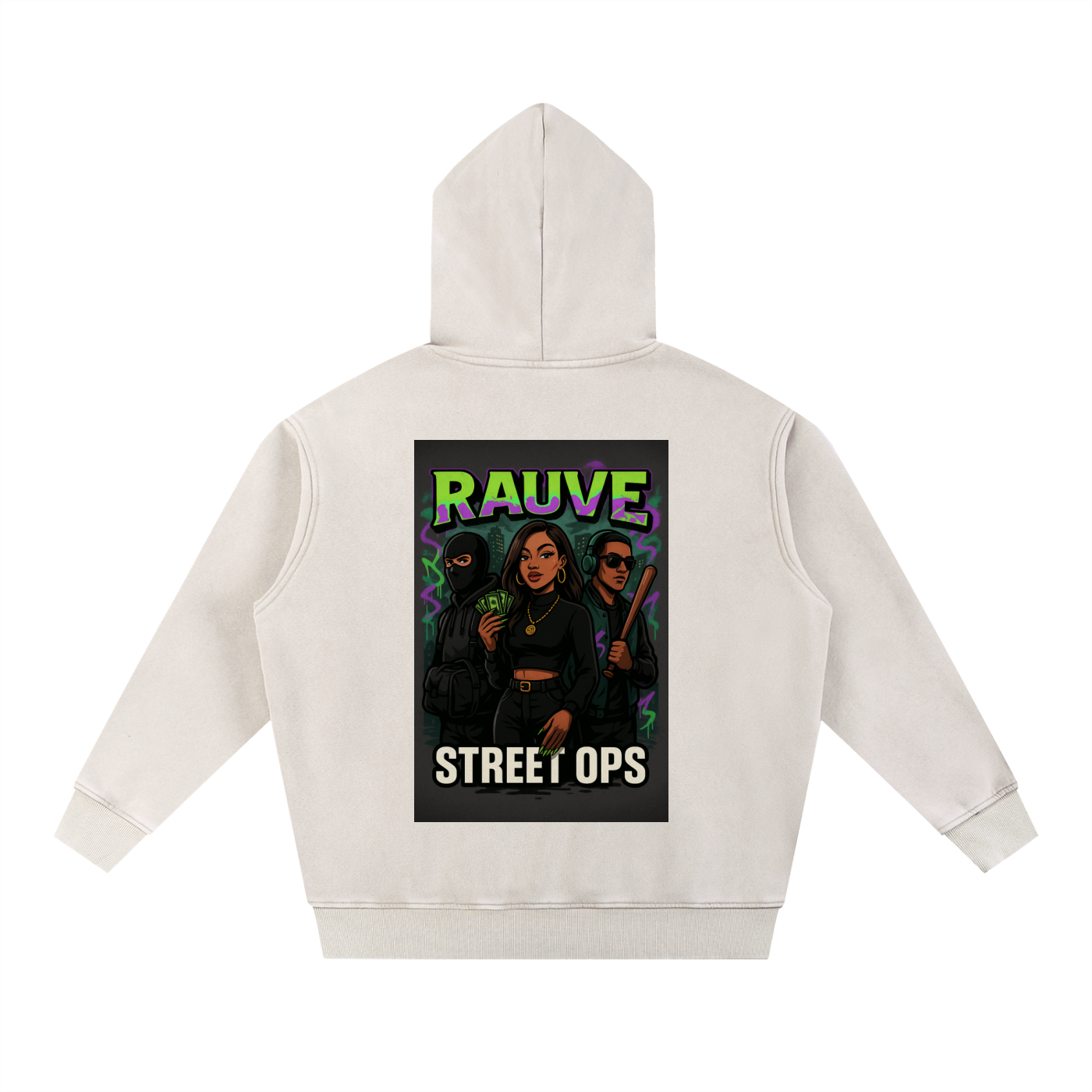 Snow Wash Fleece Oversize Hoodie
