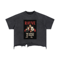Vintage Wash Boxy Distressed Hem T-Shirt