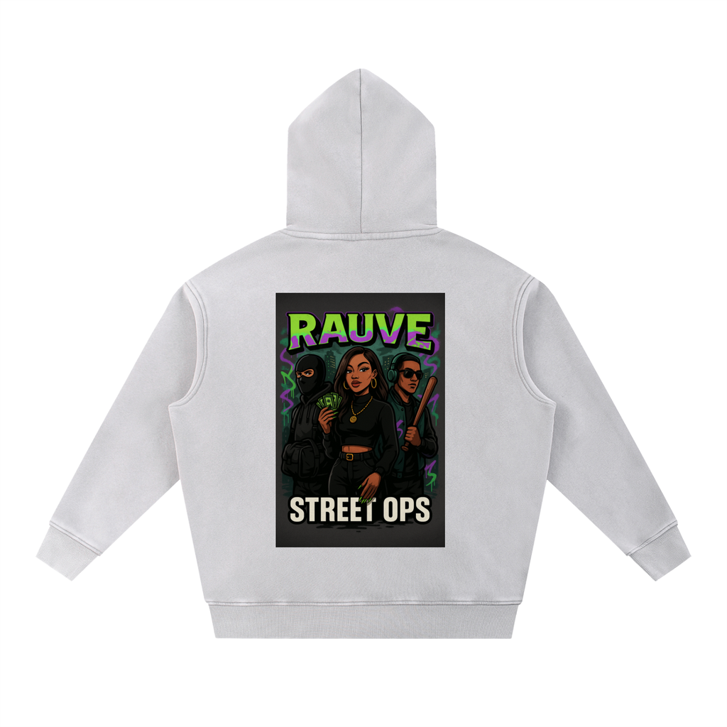 Snow Wash Fleece Oversize Hoodie