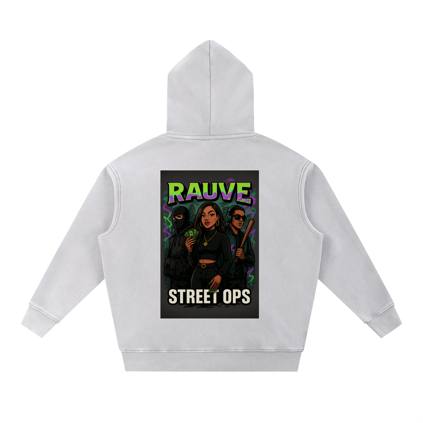 Snow Wash Fleece Oversize Hoodie