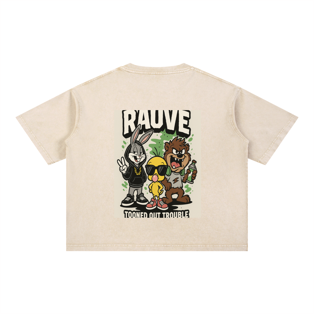 Mineral Wash Boxy Cotton T-Shirt