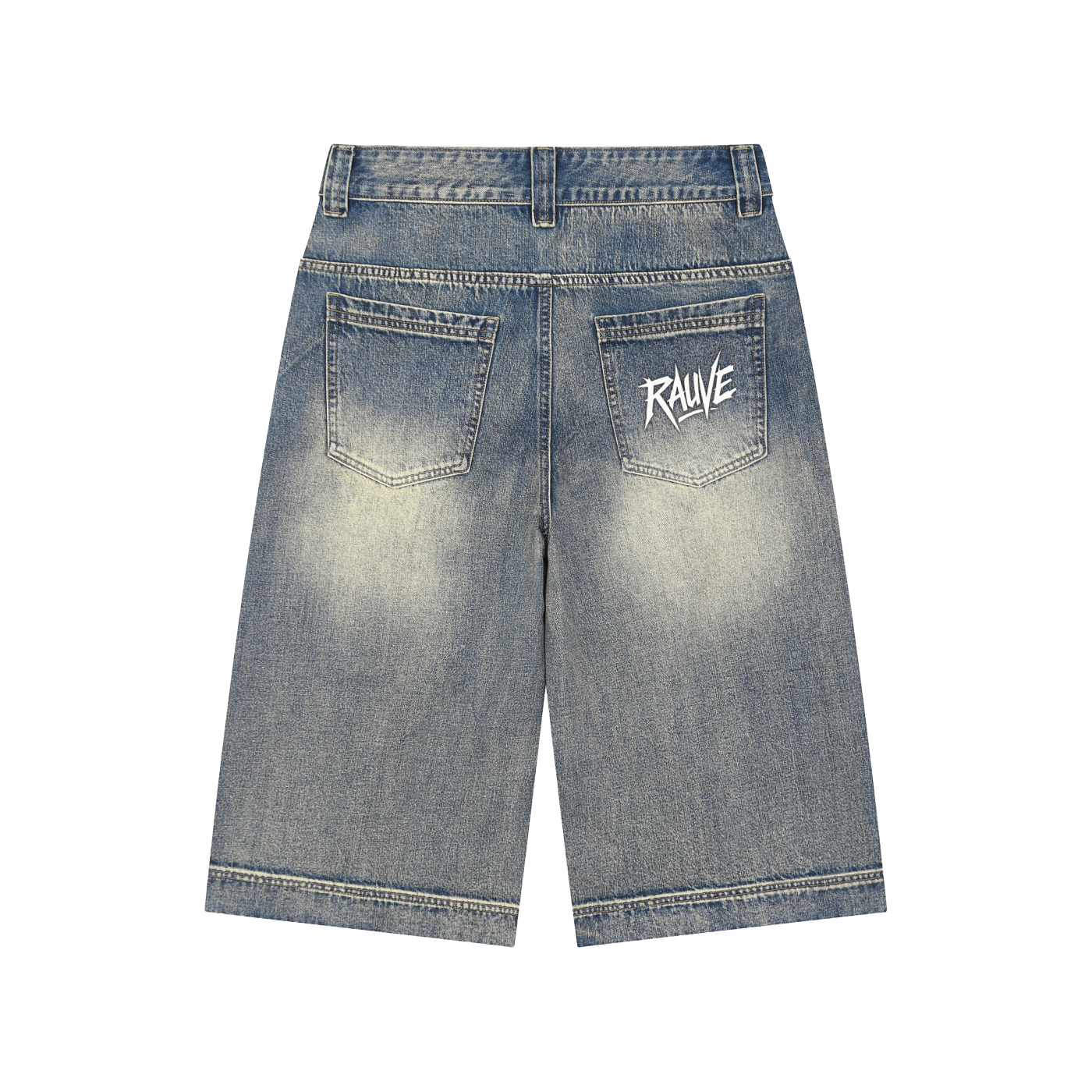 Vintage Wash Baggy Denim Shorts