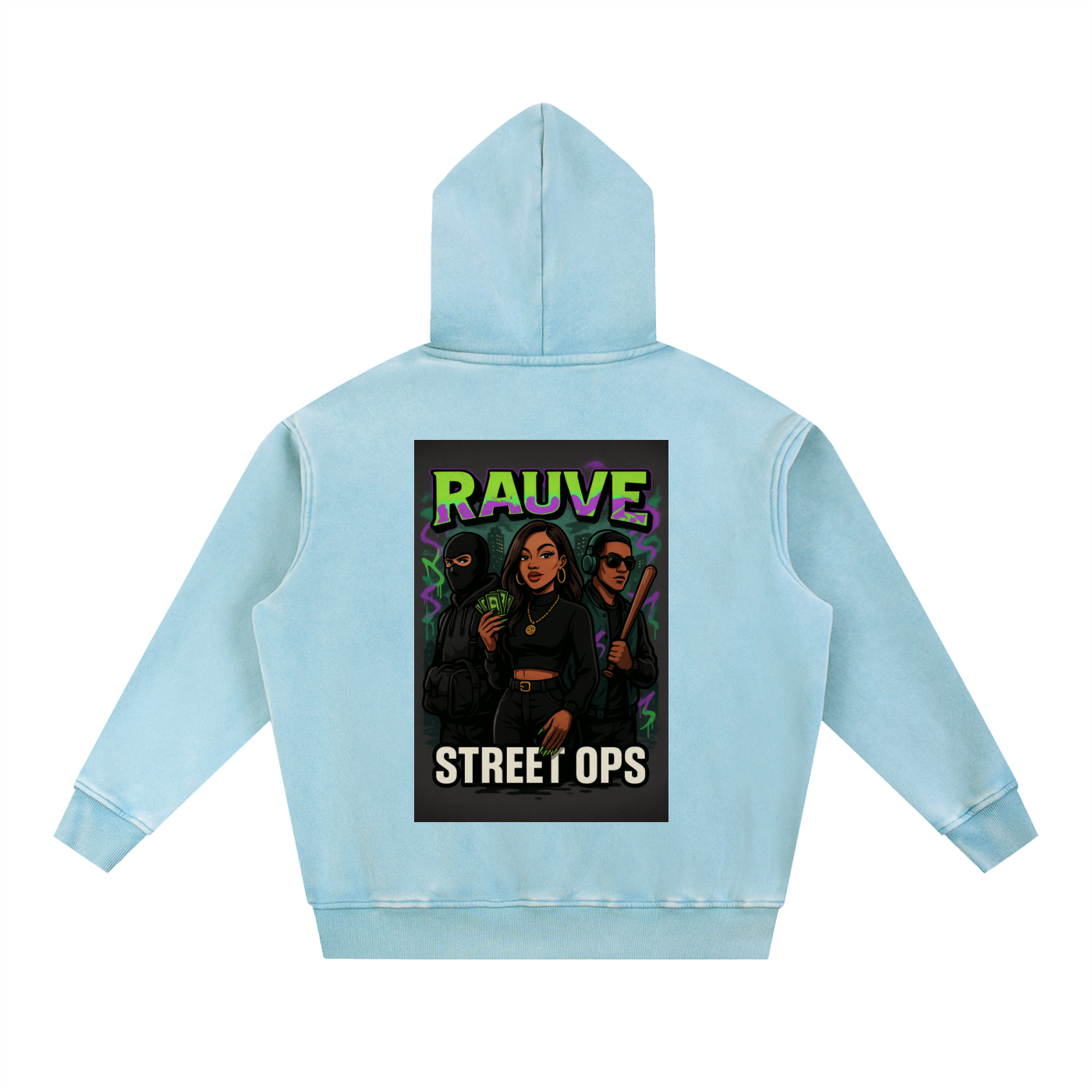 Snow Wash Fleece Oversize Hoodie